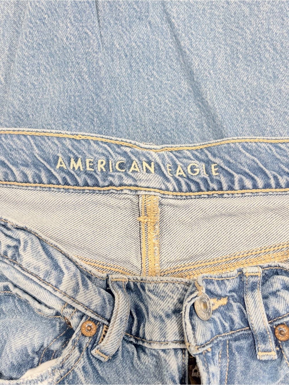American Eagle Baggy Wide Leg Jeans Y2K Coastal Cowgirl Grungecore 8 - Picture 2 of 14
